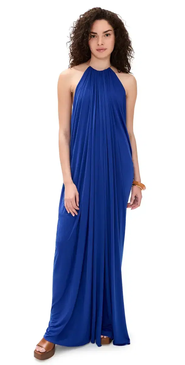 Ronny Kobo Rhodes Dress Cobalt
