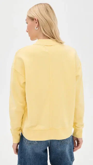 La Ligne Garment Washed Howard Polo Butter M | Thumbnail 3 La Ligne Garment Washed Howard Polo Butter M | Thumbnail 3