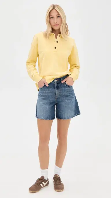 La Ligne Garment Washed Howard Polo Butter M | Thumbnail 5 La Ligne Garment Washed Howard Polo Butter M | Thumbnail 5