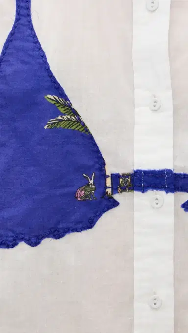 Coniglio Palm Beach Business Casual Button Down Shirt White w/ Palm Deep Periwinkle One Size | Thumbnail 6 Coniglio Palm Beach Business Casual Button Down Shirt White w/ Palm Deep Periwinkle One Size | Thumbnail 6
