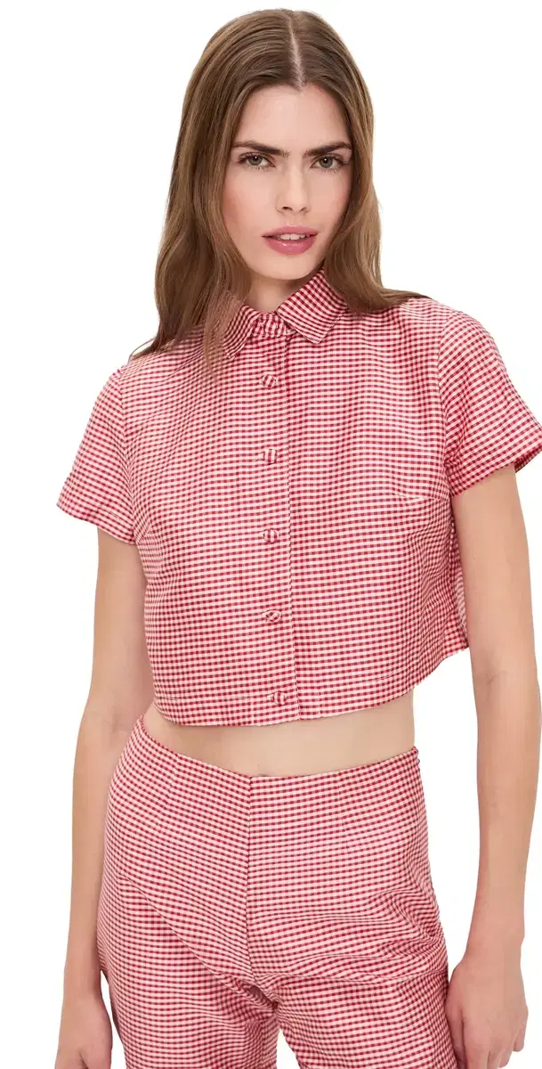Phoebe Top Red Gingham