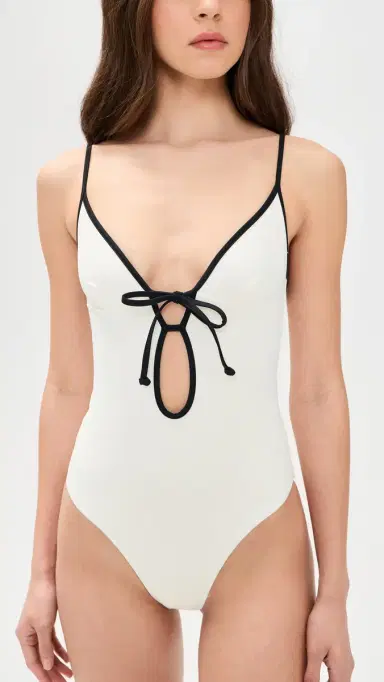 Onia Soleil One Piece Egret/Black | Thumbnail 2 Onia Soleil One Piece Egret/Black | Thumbnail 2