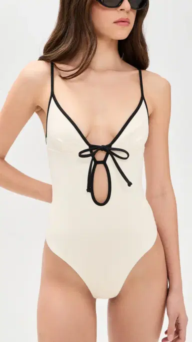 Onia Soleil One Piece Egret/Black | Thumbnail 5 Onia Soleil One Piece Egret/Black | Thumbnail 5