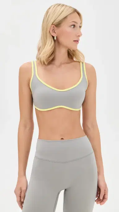FORM Curved Hem Bra Slate/Lemon L | Thumbnail 2 FORM Curved Hem Bra Slate/Lemon L | Thumbnail 2