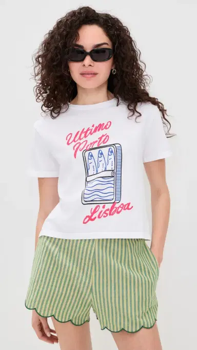 Sunny Somewhere Lisbon Sardines - Everyday Tee White | Thumbnail 2 Sunny Somewhere Lisbon Sardines - Everyday Tee White | Thumbnail 2