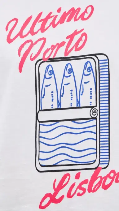 Sunny Somewhere Lisbon Sardines - Everyday Tee White | Thumbnail 6 Sunny Somewhere Lisbon Sardines - Everyday Tee White | Thumbnail 6