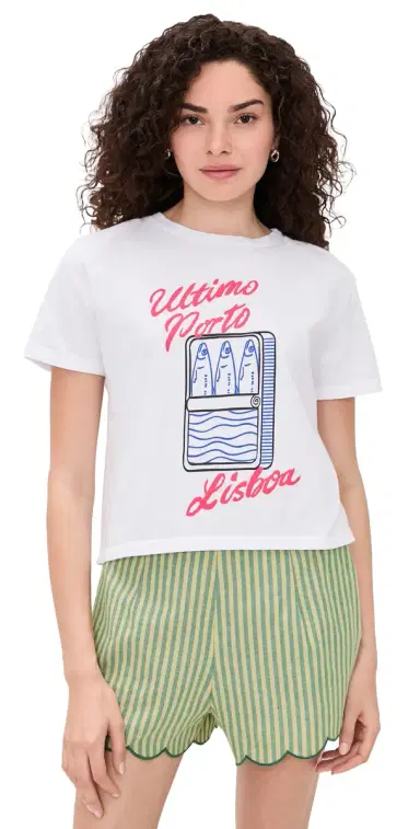 Sunny Somewhere Lisbon Sardines - Everyday Tee White | Thumbnail 1 Sunny Somewhere Lisbon Sardines - Everyday Tee White | Thumbnail 1