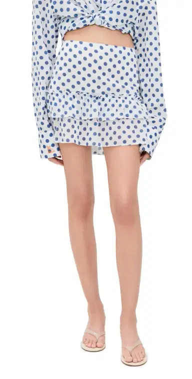 Coniglio Palm Beach Cinch Back Mini Skirt Pacific Dot One Size | Thumbnail 1