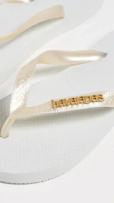 Havaianas Top Logo Metallic Sandals White | Thumbnail 6
