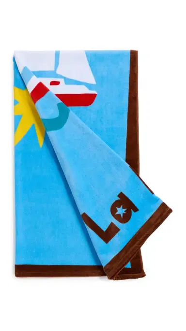 Jonathan Adler Playa La Mer Beach Towel Blue One Size | Thumbnail 5
