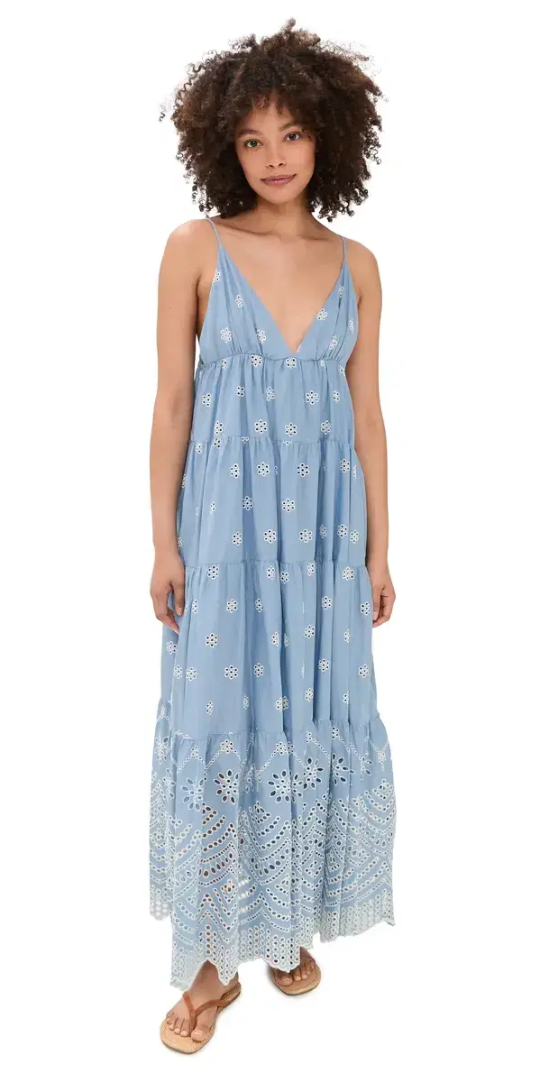 MISA ouka Dress Periwinkle Scallop