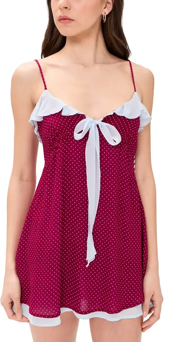 Frankies Bikinis Picnic Hour Chiffon Mini Dress Tuscany
