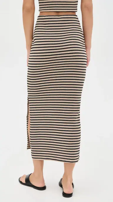Z Supply Ainslie Striped Skirt Putty | Thumbnail 3 Z Supply Ainslie Striped Skirt Putty | Thumbnail 3