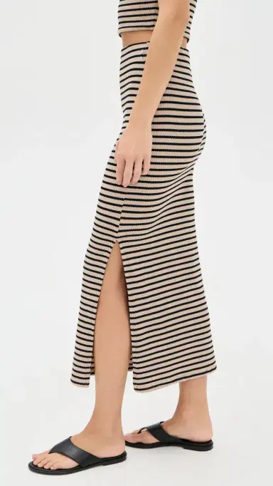 Z Supply Ainslie Striped Skirt Putty | Thumbnail 4 Z Supply Ainslie Striped Skirt Putty | Thumbnail 4