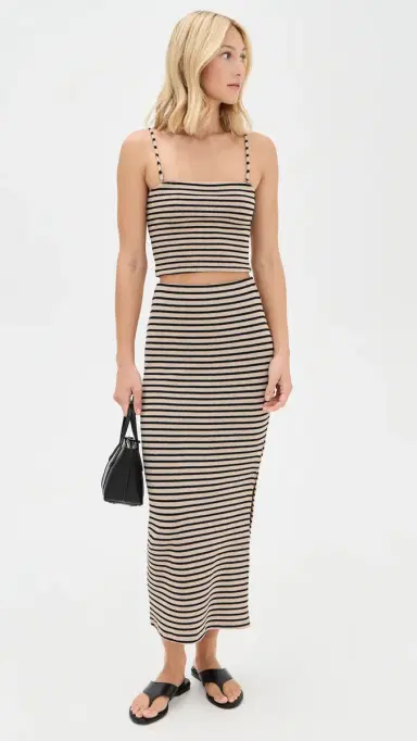 Z Supply Ainslie Striped Skirt Putty | Thumbnail 5 Z Supply Ainslie Striped Skirt Putty | Thumbnail 5