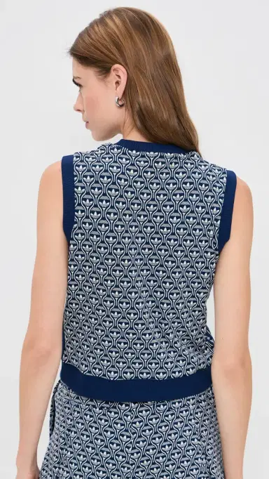 Adidas Golf Originals All Over Vest Night Indigo | Thumbnail 3 Adidas Golf Originals All Over Vest Night Indigo | Thumbnail 3