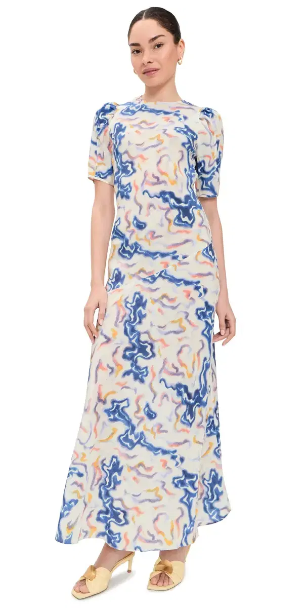 Samar Short Sleeve Silk Dress