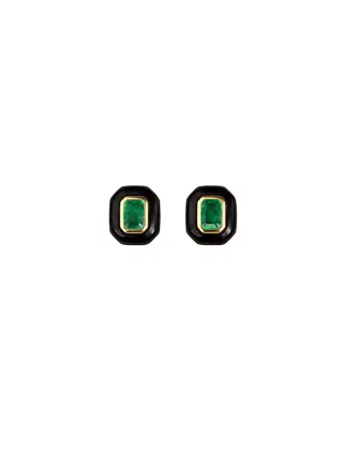Wish Fine Jewelry 2.51ct Diamond Emerald 14K Gold Stud Earrings | Thumbnail 1 Wish Fine Jewelry 2.51ct Diamond Emerald 14K Gold Stud Earrings | Thumbnail 1
