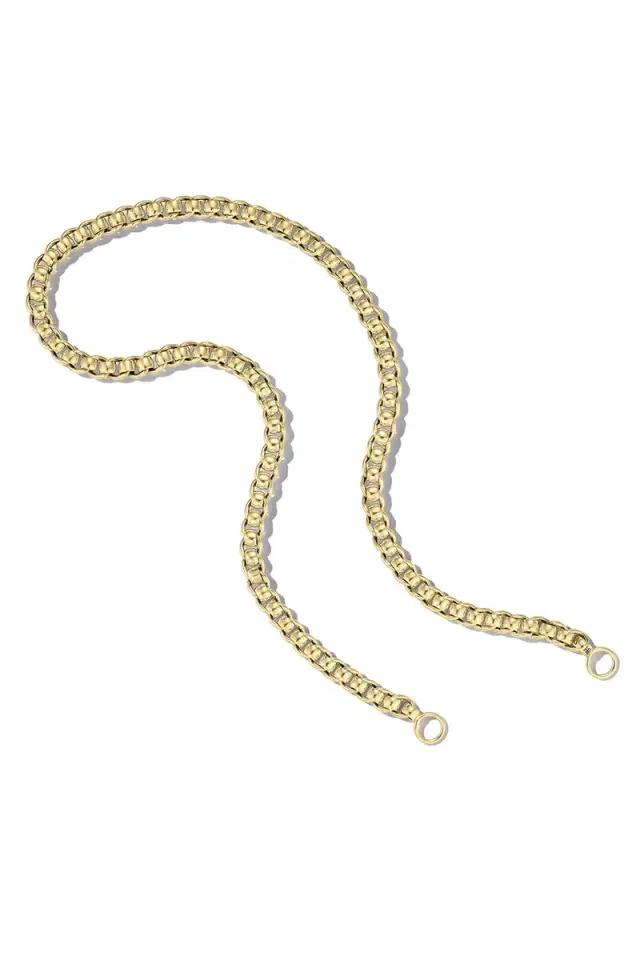 Marla Aaron Rolling Curb Necklace - Yellow Gold - 18in