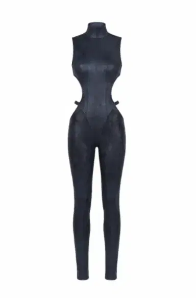 LaQuan Smith Mock Neck Jumpsuit with Cutout Detail | Thumbnail 1 LaQuan Smith Mock Neck Jumpsuit with Cutout Detail | Thumbnail 1