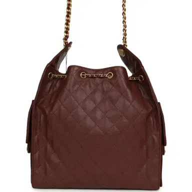 Chanel Chanel Medium 25 Hobo Bag Brown Caviar Antique Gold Hardware | Thumbnail 4