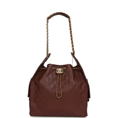 Chanel Chanel Medium 25 Hobo Bag Brown Caviar Antique Gold Hardware | Thumbnail 7