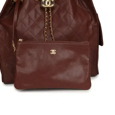 Chanel Chanel Medium 25 Hobo Bag Brown Caviar Antique Gold Hardware | Thumbnail 8