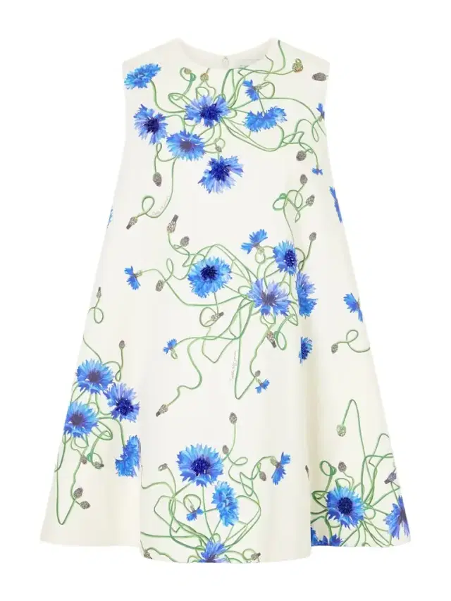 Printed Cotton-poplin Mini Dress