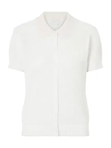 Stella McCartney Open-knit Cotton Polo Shirt | Thumbnail 1 Stella McCartney Open-knit Cotton Polo Shirt | Thumbnail 1