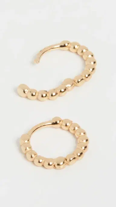 SHASHI Katerina Pebble Earrings Gold One Size | Thumbnail 4