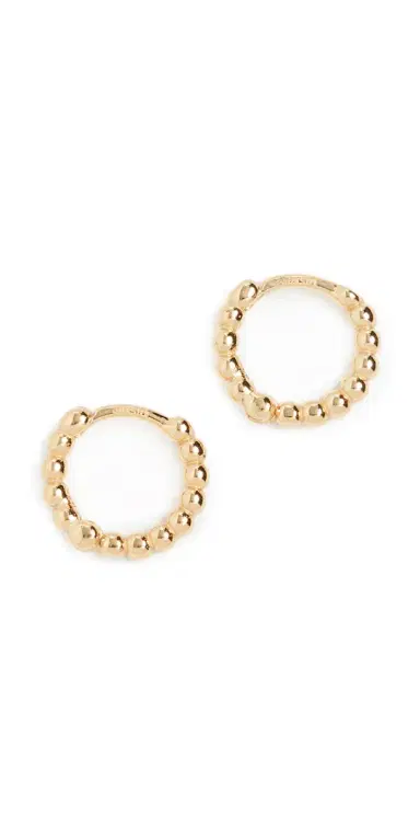 SHASHI Katerina Pebble Earrings Gold One Size | Thumbnail 1