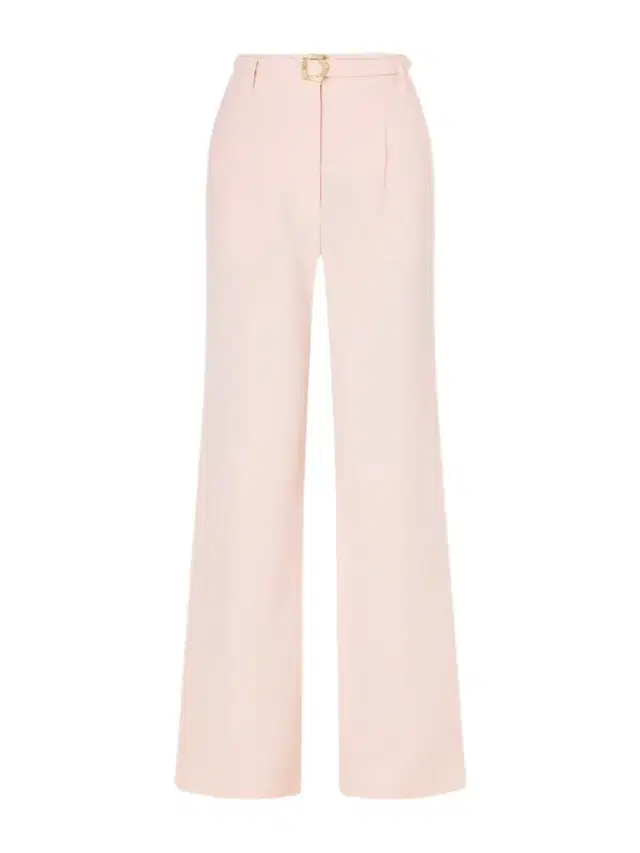 Rota Belted Pleated Wool-crepe Straight-leg Pants