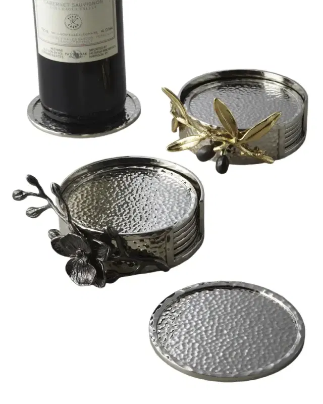 Michael Aram Black Orchid Coaster Set