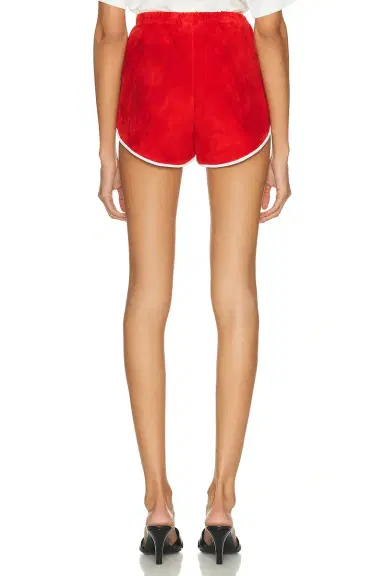 Sprwmn Dolphin Athletic Stripe Leather Short | Thumbnail 4