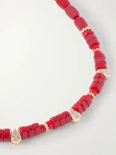 Martha Calvo Alba Gold-plated Glass Necklace | Thumbnail 4