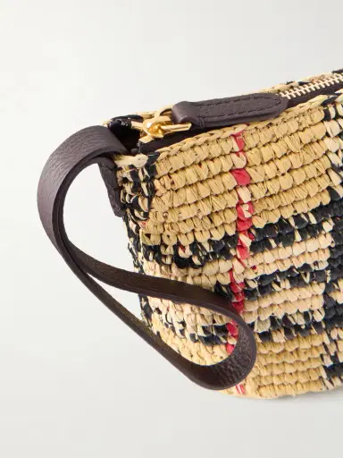 Burberry Margate Leather-trimmed Woven Raffia Clutch Bag | Thumbnail 5 Burberry Margate Leather-trimmed Woven Raffia Clutch Bag | Thumbnail 5
