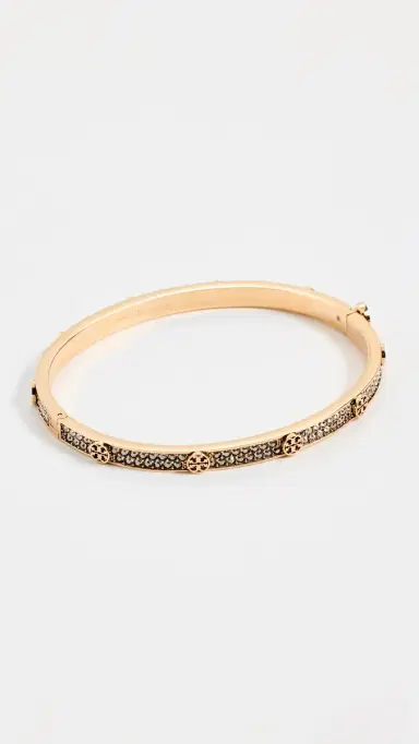 Tory Burch Miller Stud 5 Hinge Bracelet Tory Gold/Crystal | Thumbnail 2