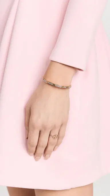 Tory Burch Miller Stud 5 Hinge Bracelet Tory Gold/Crystal | Thumbnail 3