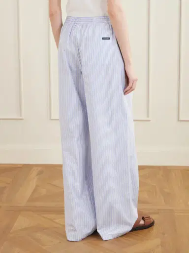 Dolce & Gabbana Pleated Striped Cotton-poplin Wide-leg Pants | Thumbnail 4 Dolce & Gabbana Pleated Striped Cotton-poplin Wide-leg Pants | Thumbnail 4