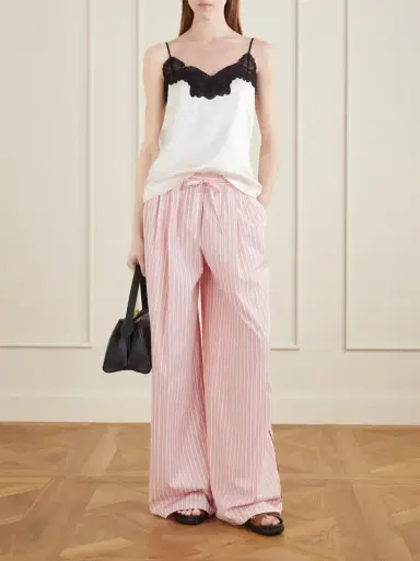 Dolce & Gabbana Pleated Striped Cotton-poplin Wide-leg Pants | Thumbnail 2 Dolce & Gabbana Pleated Striped Cotton-poplin Wide-leg Pants | Thumbnail 2