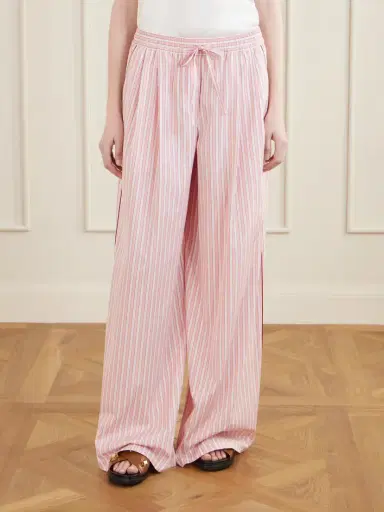 Dolce & Gabbana Pleated Striped Cotton-poplin Wide-leg Pants | Thumbnail 3 Dolce & Gabbana Pleated Striped Cotton-poplin Wide-leg Pants | Thumbnail 3