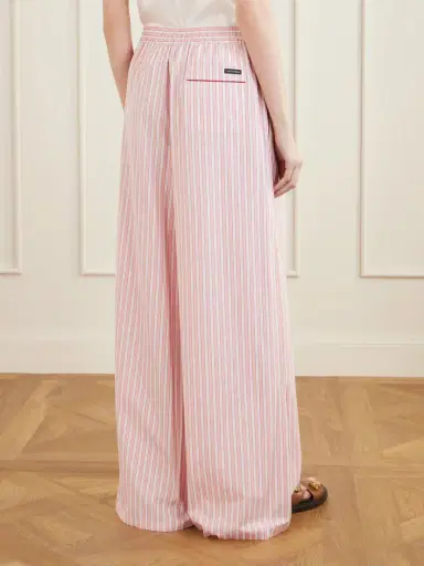 Dolce & Gabbana Pleated Striped Cotton-poplin Wide-leg Pants | Thumbnail 4 Dolce & Gabbana Pleated Striped Cotton-poplin Wide-leg Pants | Thumbnail 4