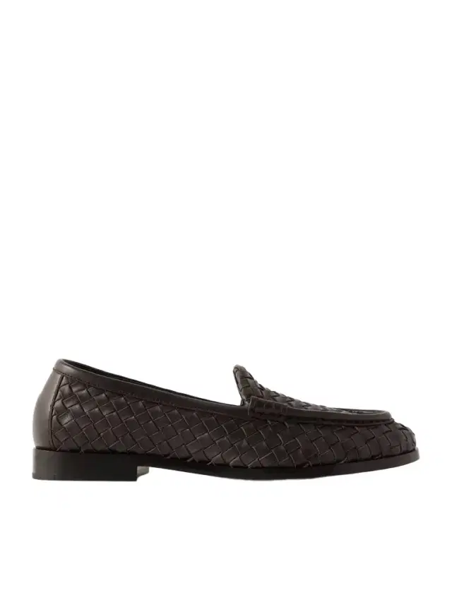 Silenzio Intrecciato Leather Loafers