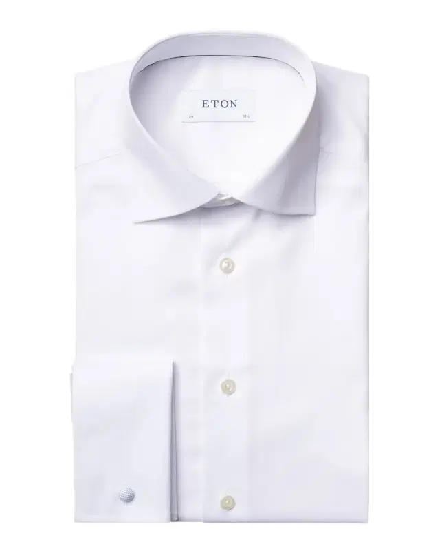 Eton Men 's Contemporary-Fit French-Cuff Twill Dress Shirt