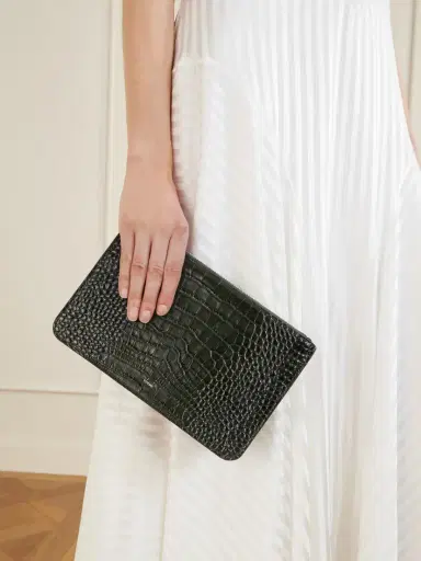TOTEME Threefold Croco-embossed Leather Clutch | Thumbnail 2 TOTEME Threefold Croco-embossed Leather Clutch | Thumbnail 2