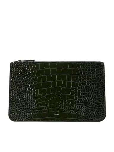 TOTEME Threefold Croco-embossed Leather Clutch | Thumbnail 1 TOTEME Threefold Croco-embossed Leather Clutch | Thumbnail 1