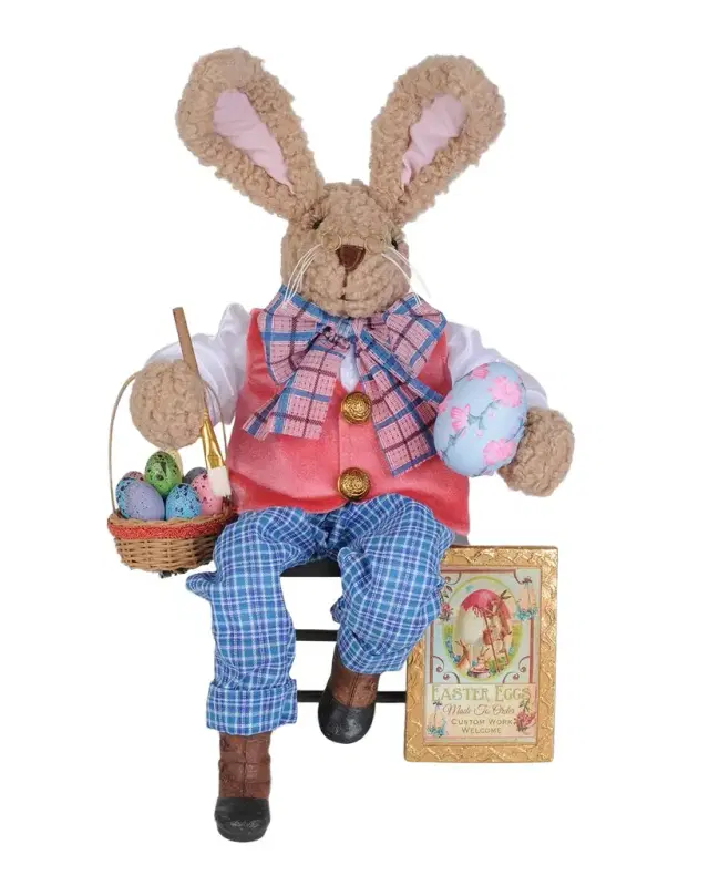 Karen Didion Originals Artist Bunny Decoration