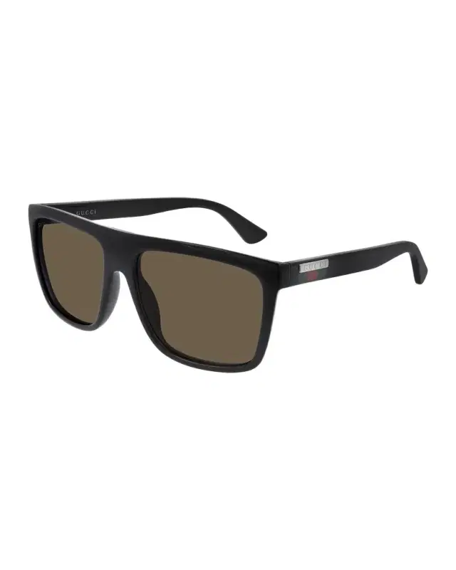 Men's Web Square Flat-Top Injection Sunglasses