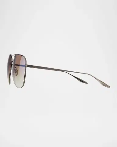 BARTON PERREIRA Chevalier Semi-Rimless Metal Aviator Sunglasses | Thumbnail 2