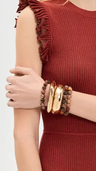 Alexa Leigh Natural Bead Bracelet Stack Natural One Size | Thumbnail 3